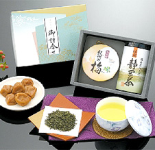 静岡炭火茶・紀州梅干詰合せ